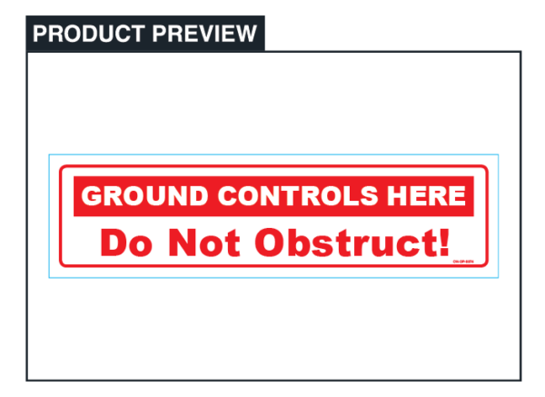 Ground Controls Here Scissor