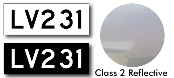 Class 2 White Reflective Call Sign