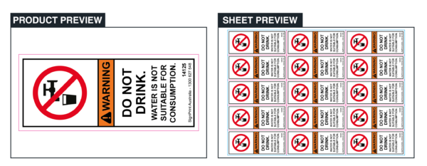 Do Not Drink - Sheet of 15