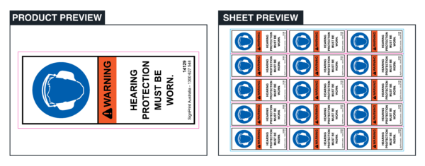 Hearing Protection - Sheet of 15