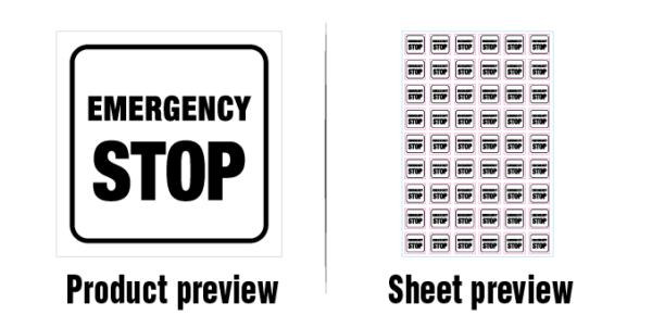 Emergency Stop - Sheet of 54