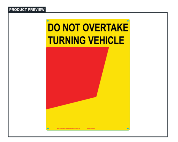 34B - Do Not Overtake Turning Vehicle - Square Marker