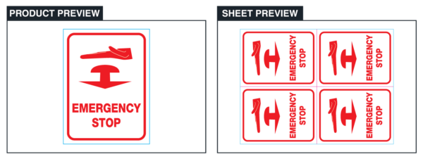 Emergency Stop - Sheet of 4