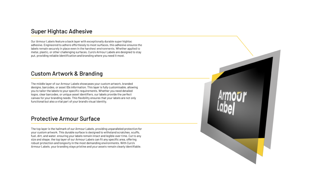 Armour Label - Curo - Brand Application