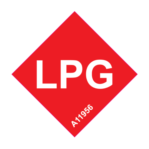 Liquefied petroleum gas (LPG) sticker