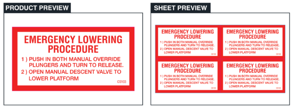 Emergency Lowering Procedure