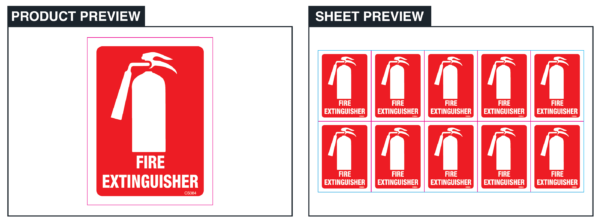 Fire Extinguisher - Sheet of 10