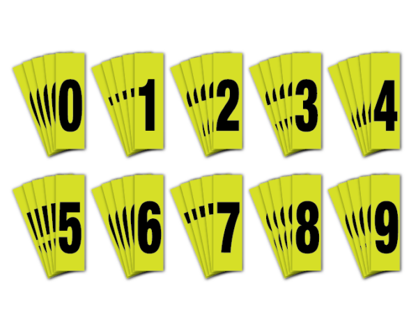 Numbers and prefixes to make your own fleet numbers – Pack of 5 (110mm high numbers)