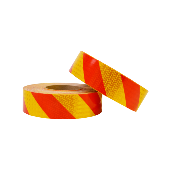 Class 2 Reflective Adhesive Tape - 75mm - Red/Yellow